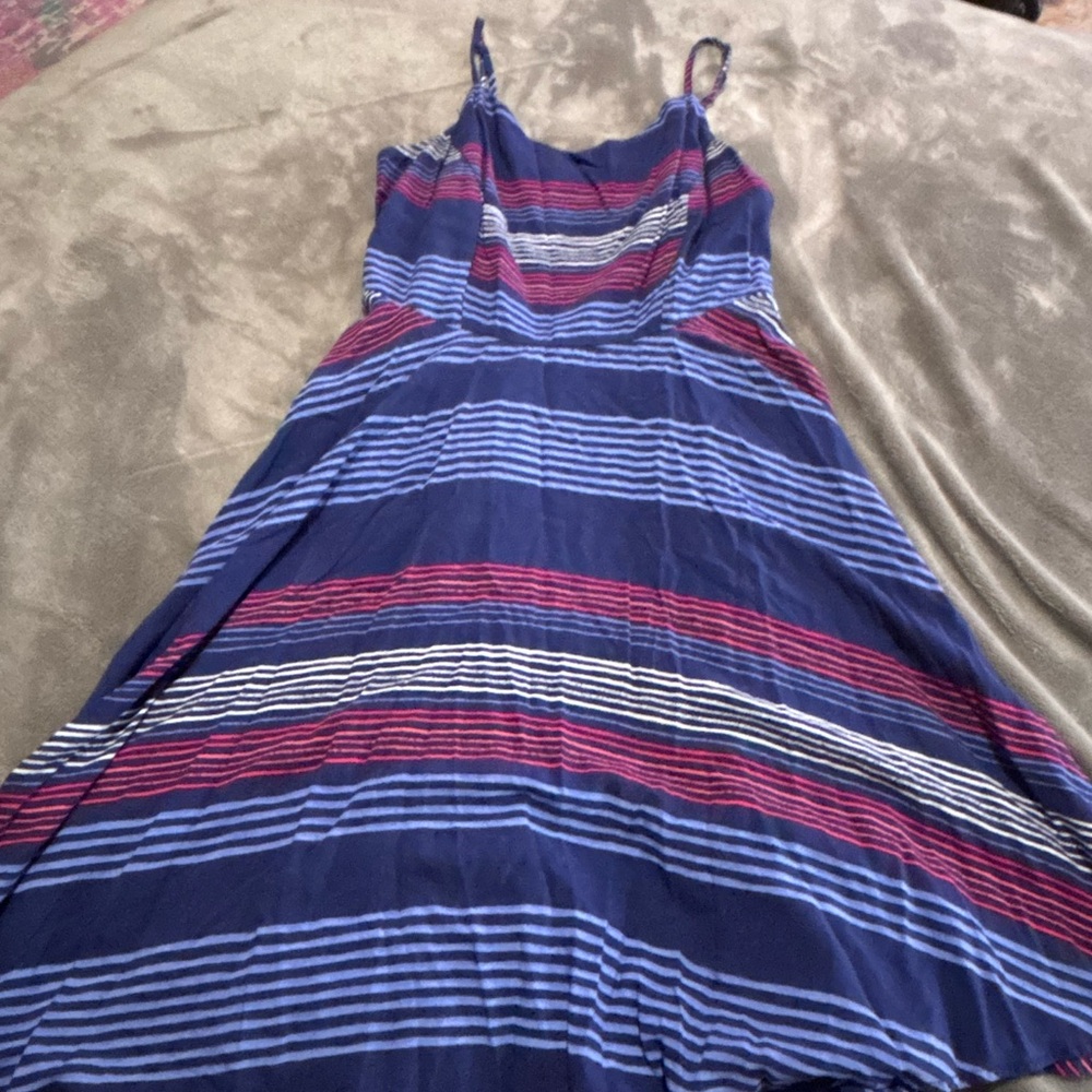 Old Navy Navy and Red Striped Dress